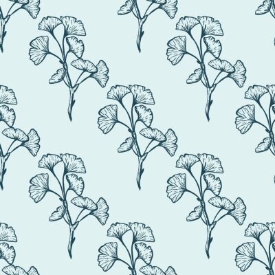 Behang Ginkgo biloba takjes