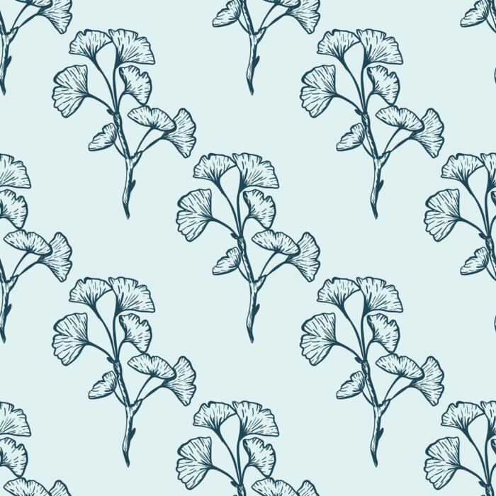 Behang Ginkgo biloba takjes