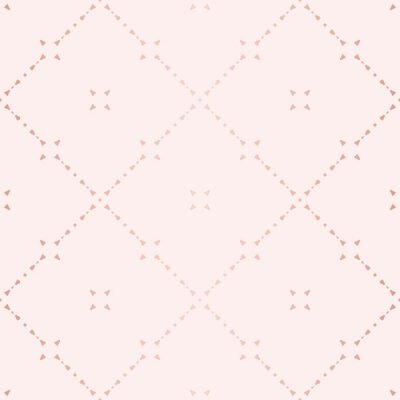 Behang Glam roségouden geometrie