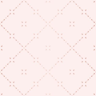 Behang Glam roségouden geometrie