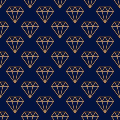 Behang Glamourpatroon met diamanten