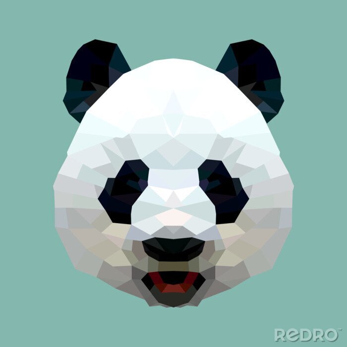 Behang Grafisch ontwerp met panda