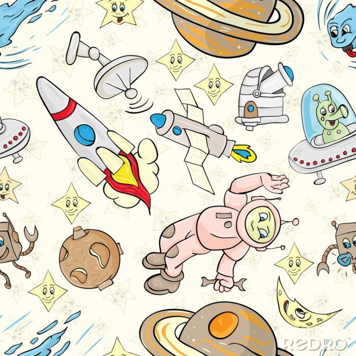 Behang Grafische ruimtethema's