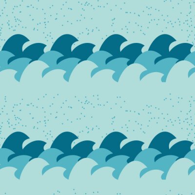 Behang Grafische zeegolven