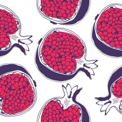 Behang Granaatappel helften