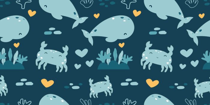 Behang Grappig leven in de onderwaterwereld