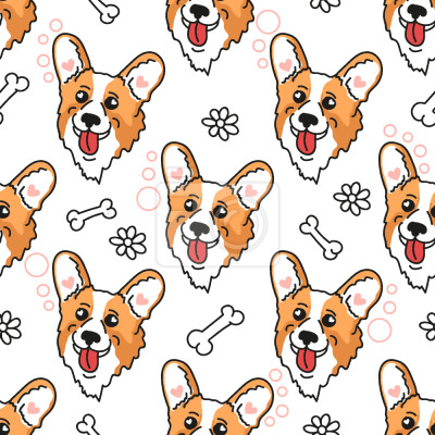 Behang Grappige Welsh Corgi