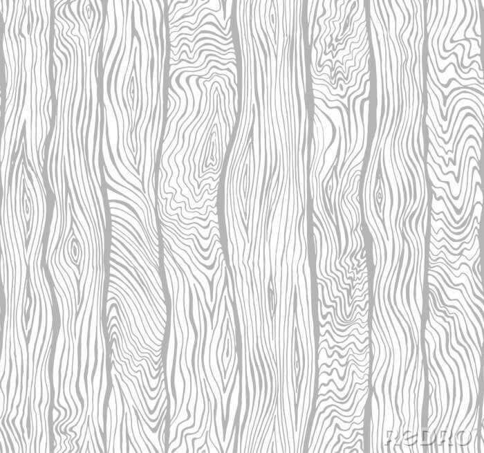 Behang Grijs en wit hout imitatie patroon