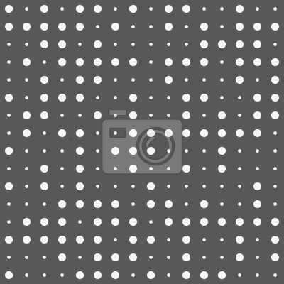 Behang Grijs en wit stippen motief