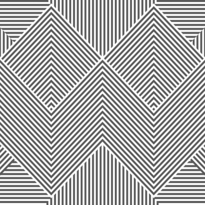 Behang Grijs geometrisch 3D dessin