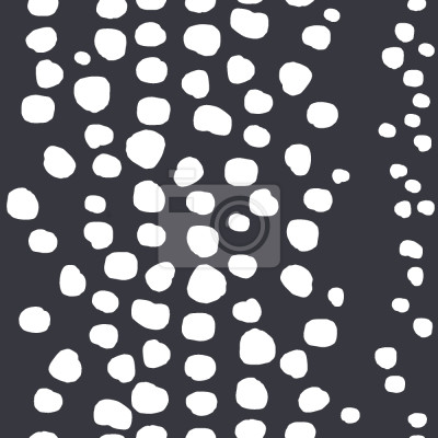Behang Grijs motief met onregelmatige witte stippen