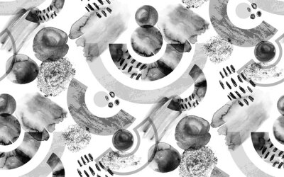 Behang Grijze geometrische abstractie