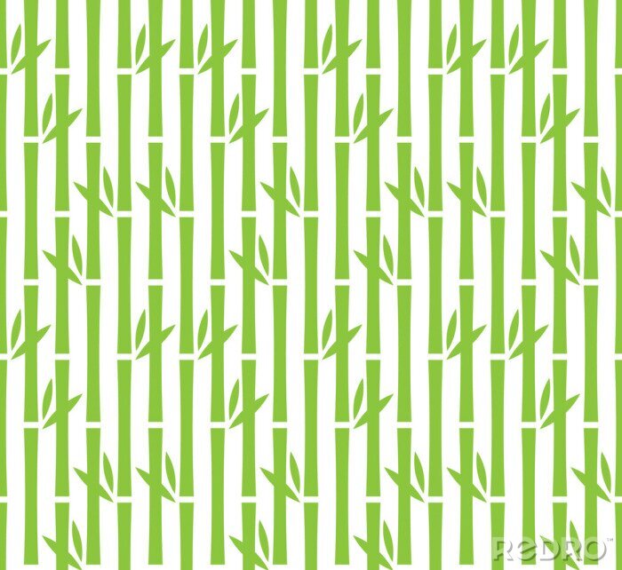 Behang Groen bamboebos