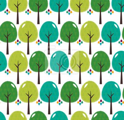 Behang Groen bos voor kinderen