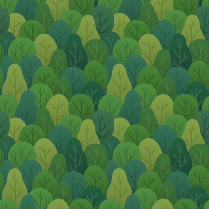 Behang Groen bospatroon voor kinderen