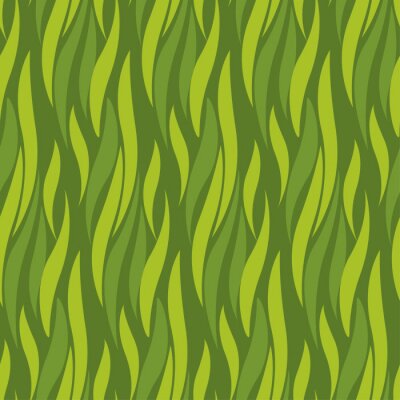 Behang Groen gras - de illusie van diepte