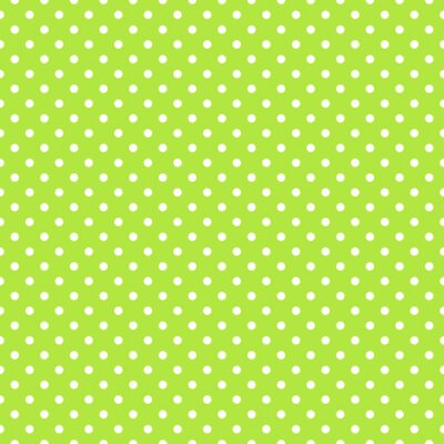 Behang Groen motief met witte stippen