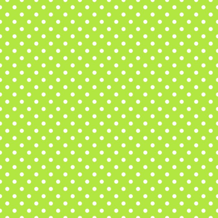 Behang Groen motief met witte stippen