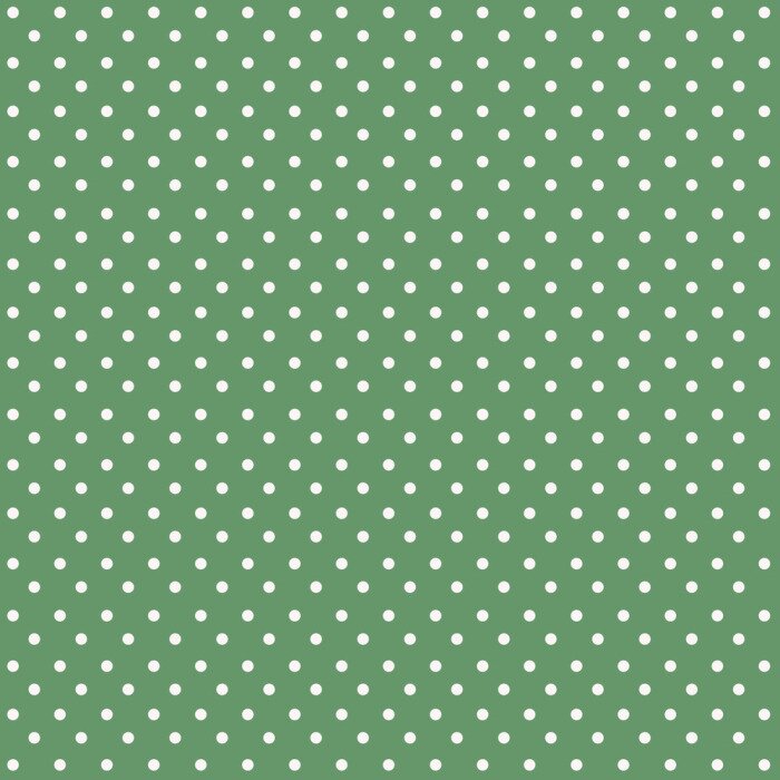 Behang Groen motief met witte stippen
