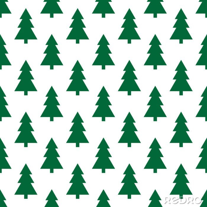 Behang Groene minimalistische bomen
