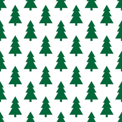 Behang Groene minimalistische bomen