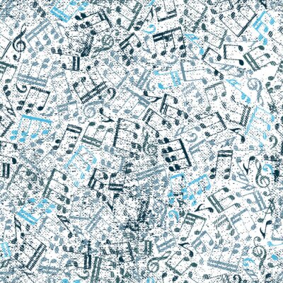 Behang Grunge oude muziek achtergrond met notities.