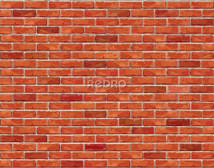 Behang Grunge rode bakstenen achtergrond