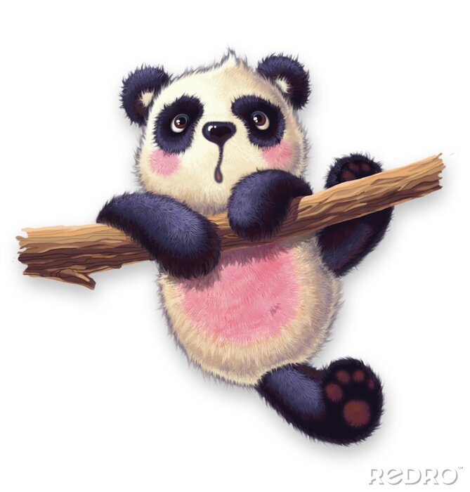 Behang harige panda