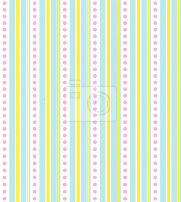 Behang Helder motief met strepen en stippen