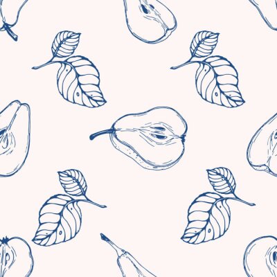 Behang helftjes van peren