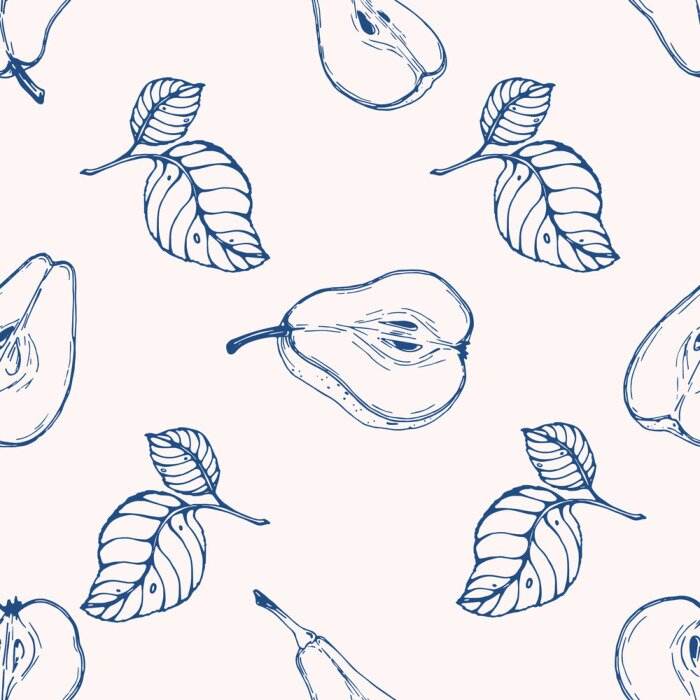 Behang helftjes van peren