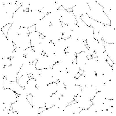 Behang hemel constellatie nacht patroon bnw