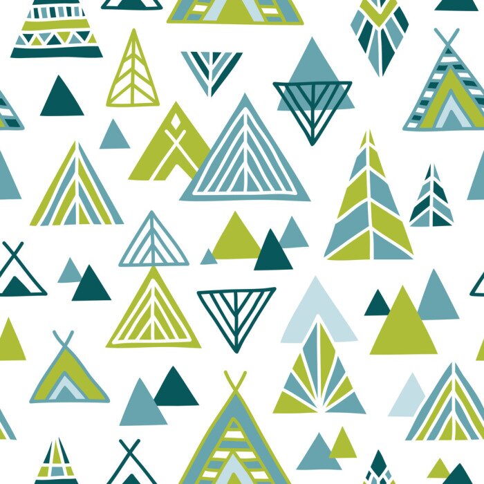 Behang Het groen van een bergdorp