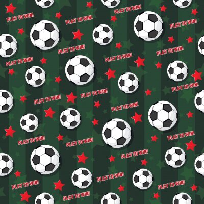 Behang Het naadloze patroon op het voetbalthema.