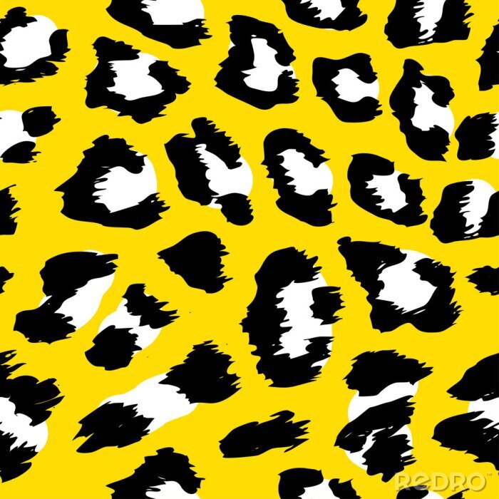 Behang Het ontwerp van het luipaardpatroon - grappig tekenings naadloos patroon. Belettering poster of t-shirt textiel grafisch ontwerp. / behang, inpakpapier.