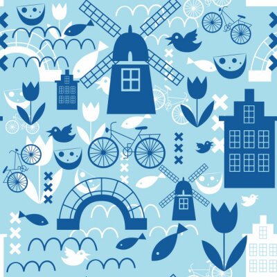 Behang Holland patroon