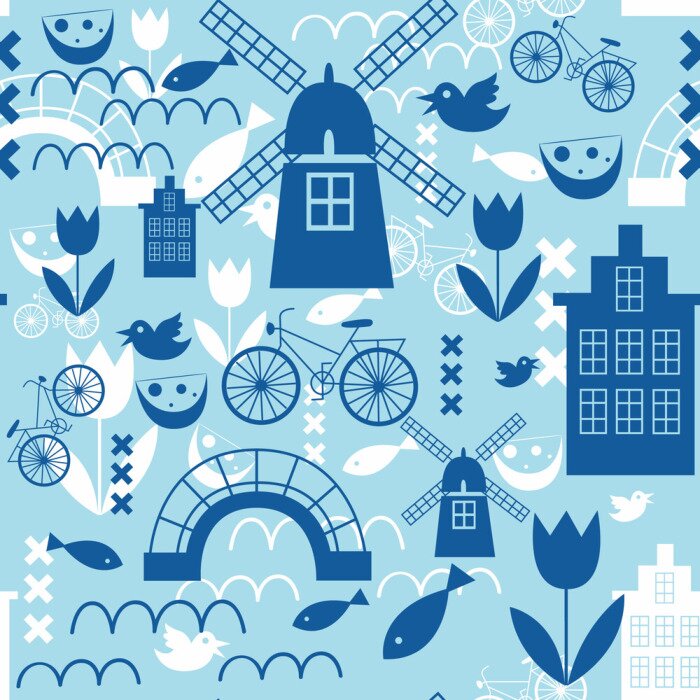 Behang Holland patroon