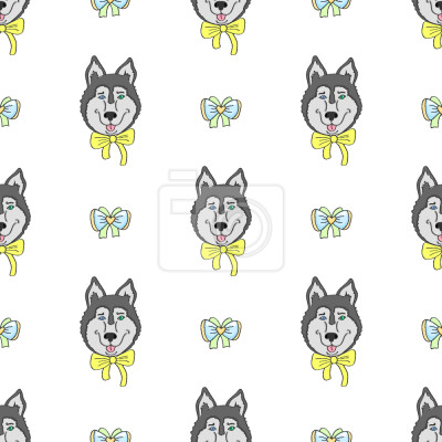 Behang Honden en schattige strikjes