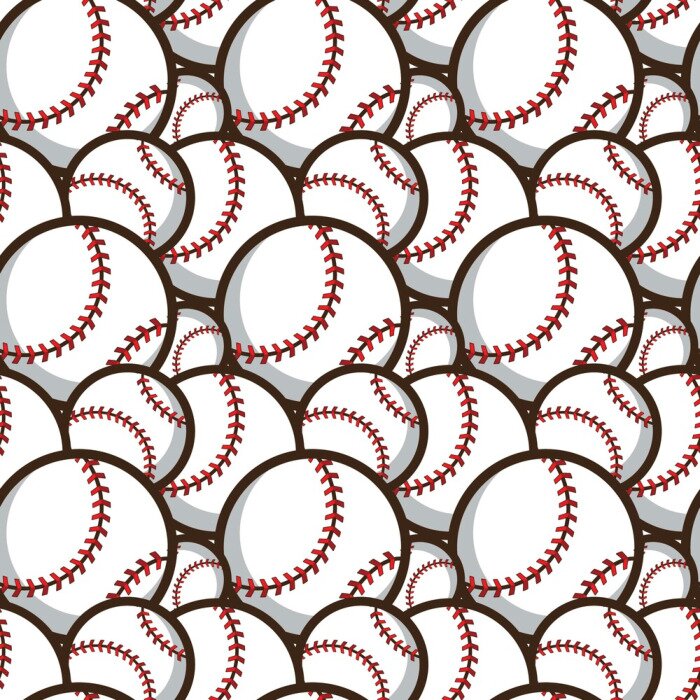 Behang honkbal naadloos patroon