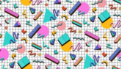 Behang Illustratie Memphis stijl