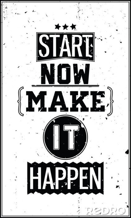 Behang Illustratie met zwart-witte letters