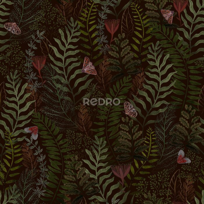 Behang In de diepten van het bos