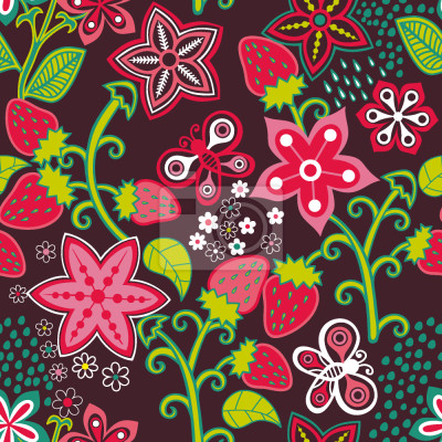 Behang In Mums Strawberry Paradise