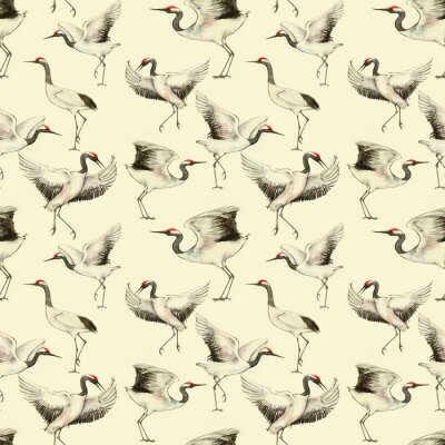 Behang Japanse kraanvogels