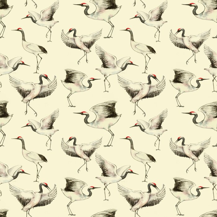 Behang Japanse kraanvogels