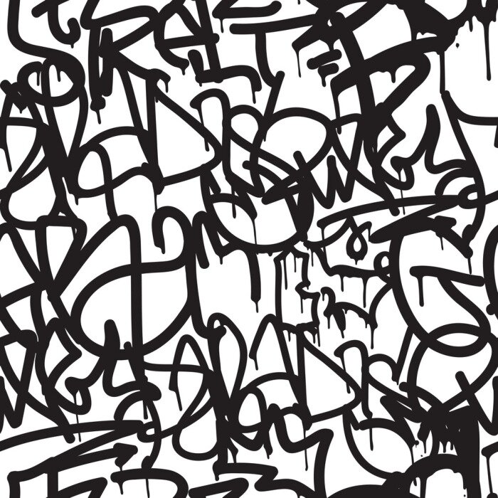Behang Jeugd graffiti abstractie