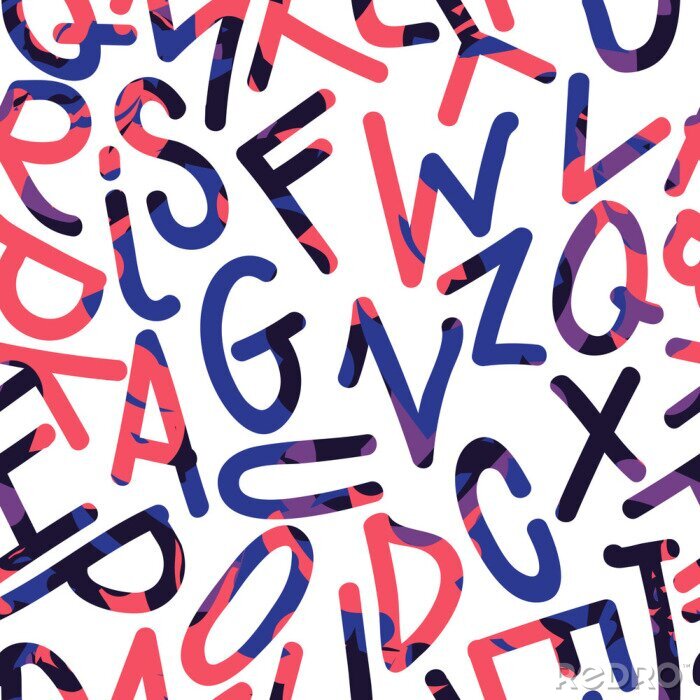 Behang Jeugd muur alfabet