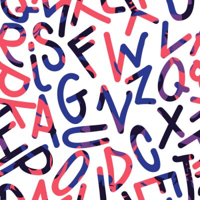 Behang Jeugd muur alfabet