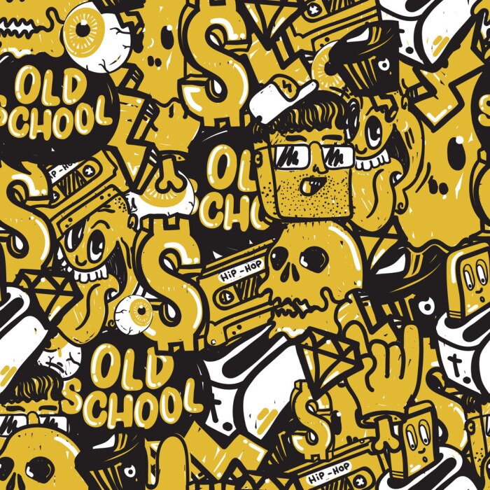 Behang Jeugd oldskool