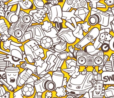 Behang Jeugd stedelijke graffiti